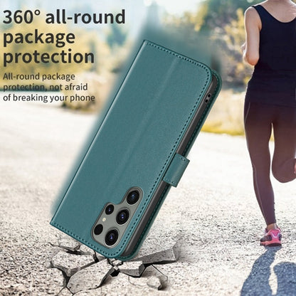 For Samsung Galaxy S25 Ultra 5G Magnetic Buckle Leather Phone Case(Green) by buy2fix