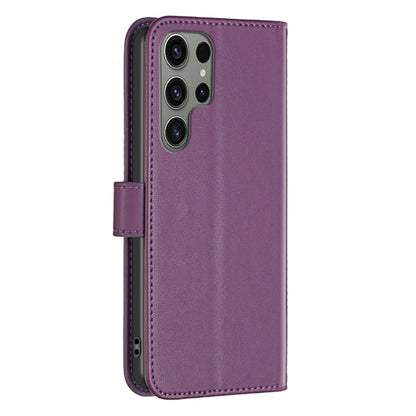 For Samsung Galaxy S25 Ultra 5G Magnetic Buckle Leather Phone Case(Dark Purple) by buy2fix
