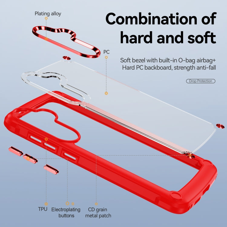 For Samsung Galaxy S25 5G TPU + PC Lens Protection Phone Case(Red) by buy2fix