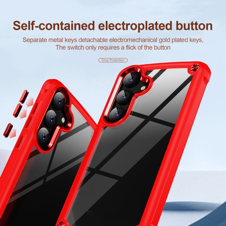 For Samsung Galaxy S25 5G TPU + PC Lens Protection Phone Case(Red) by buy2fix
