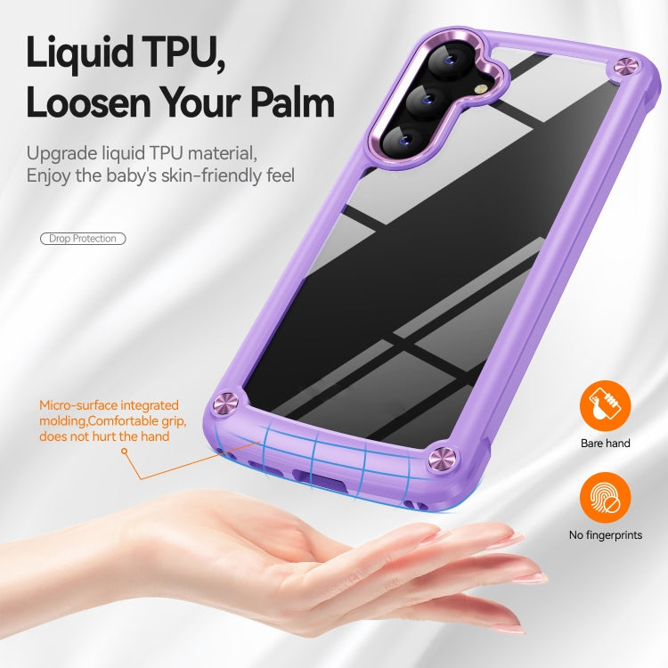 For Samsung Galaxy S25 5G TPU + PC Lens Protection Phone Case(Purple) by buy2fix