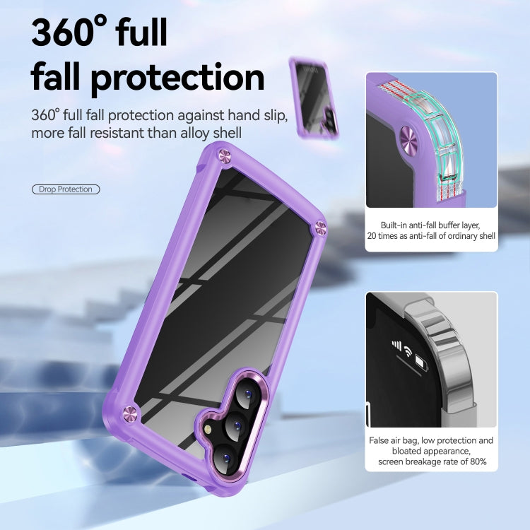For Samsung Galaxy S25 5G TPU + PC Lens Protection Phone Case(Purple) by buy2fix