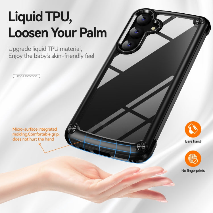 For Samsung Galaxy S25+ 5G TPU + PC Lens Protection Phone Case(Black) by buy2fix