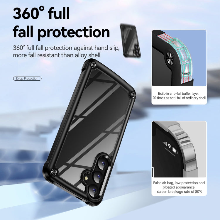 For Samsung Galaxy S25+ 5G TPU + PC Lens Protection Phone Case(Black) by buy2fix