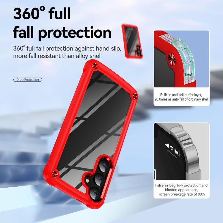 For Samsung Galaxy S25+ 5G TPU + PC Lens Protection Phone Case(Red) by buy2fix