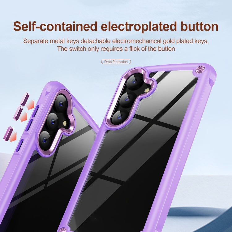 For Samsung Galaxy S25+ 5G TPU + PC Lens Protection Phone Case(Purple) by buy2fix