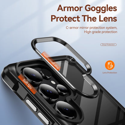 For Samsung Galaxy S25 Ultra 5G TPU + PC Lens Protection Phone Case(Black) by buy2fix