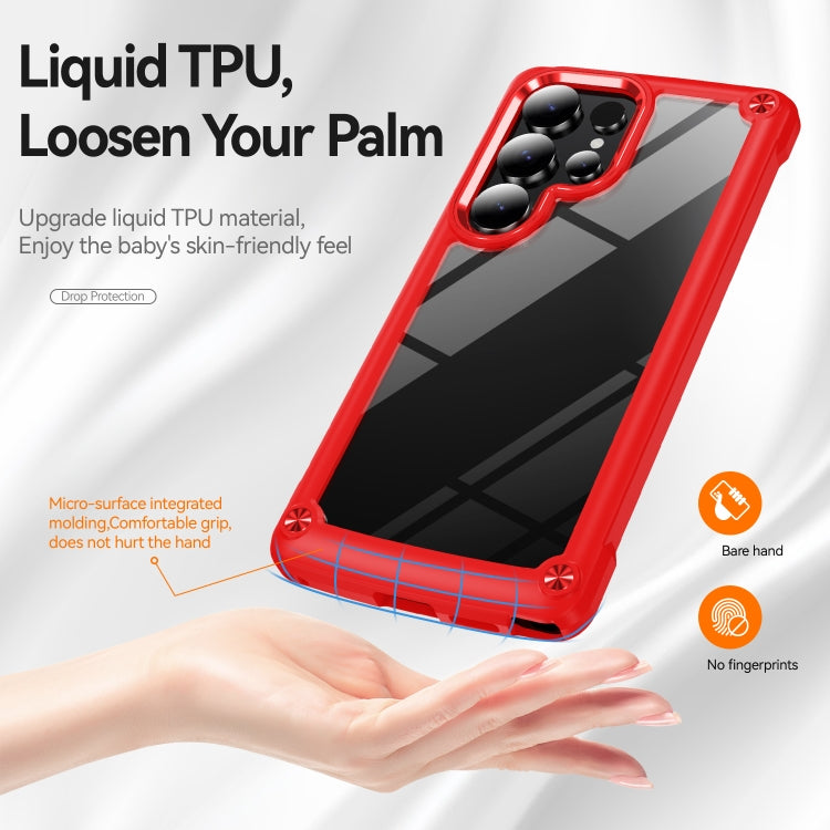 For Samsung Galaxy S25 Ultra 5G TPU + PC Lens Protection Phone Case(Red) by buy2fix