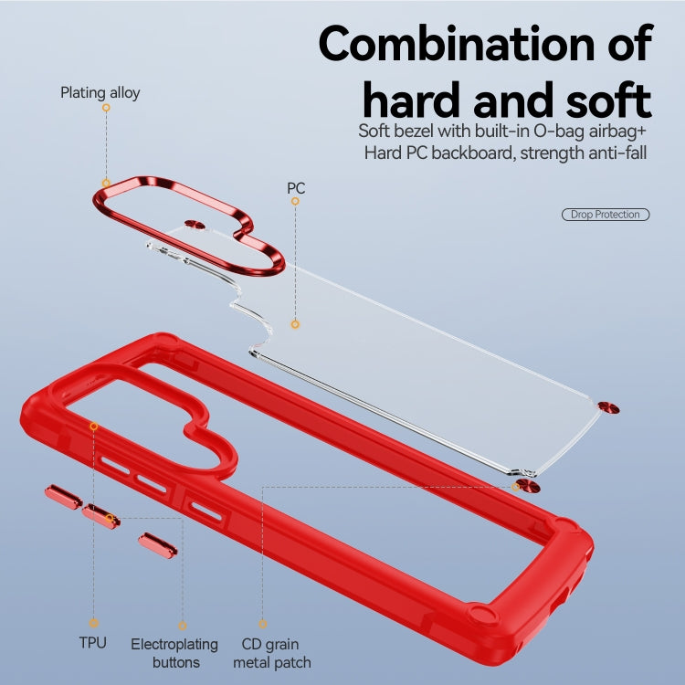 For Samsung Galaxy S25 Ultra 5G TPU + PC Lens Protection Phone Case(Red) by buy2fix