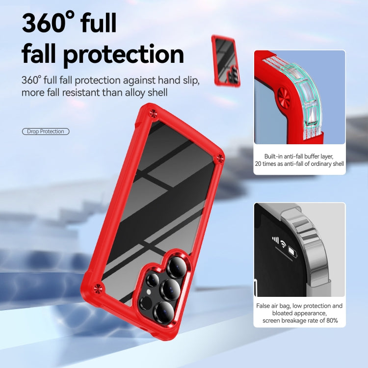 For Samsung Galaxy S25 Ultra 5G TPU + PC Lens Protection Phone Case(Red) by buy2fix