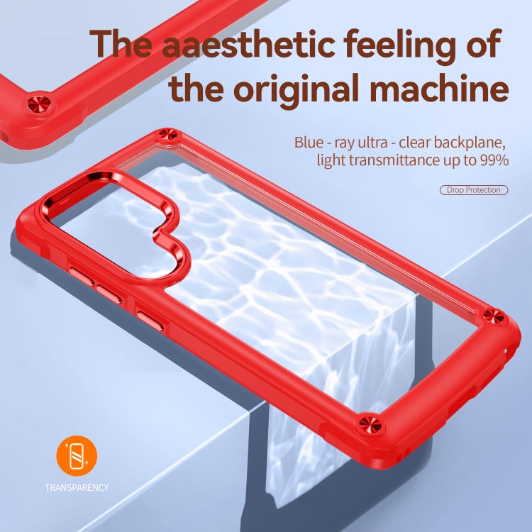 For Samsung Galaxy S25 Ultra 5G TPU + PC Lens Protection Phone Case(Red) by buy2fix