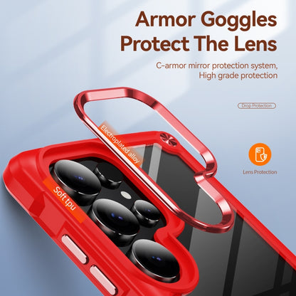 For Samsung Galaxy S25 Ultra 5G TPU + PC Lens Protection Phone Case(Red) by buy2fix