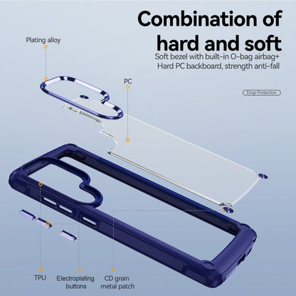 For Samsung Galaxy S25 Ultra 5G TPU + PC Lens Protection Phone Case(Blue) by buy2fix