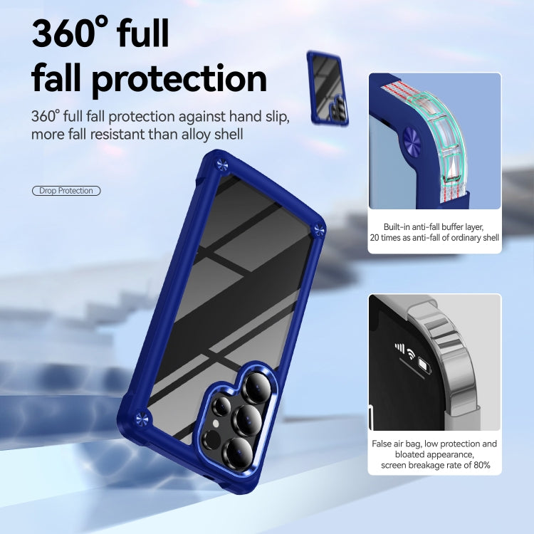 For Samsung Galaxy S25 Ultra 5G TPU + PC Lens Protection Phone Case(Blue) by buy2fix