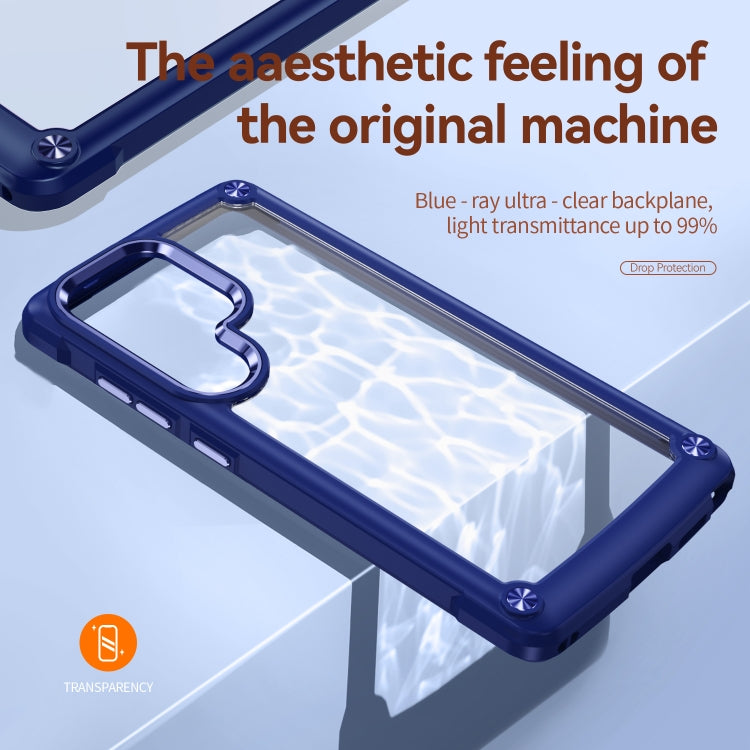 For Samsung Galaxy S25 Ultra 5G TPU + PC Lens Protection Phone Case(Blue) by buy2fix