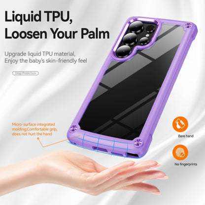 For Samsung Galaxy S25 Ultra 5G TPU + PC Lens Protection Phone Case(Purple) by buy2fix