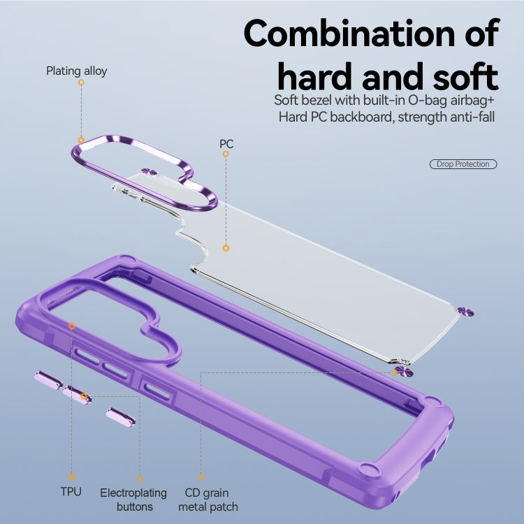 For Samsung Galaxy S25 Ultra 5G TPU + PC Lens Protection Phone Case(Purple) by buy2fix