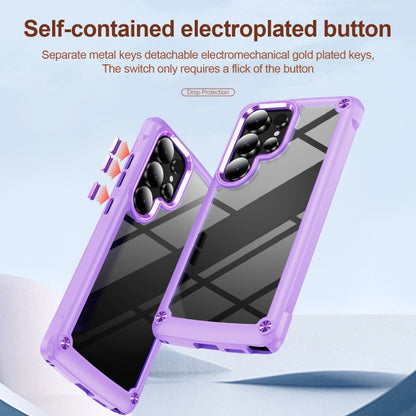 For Samsung Galaxy S25 Ultra 5G TPU + PC Lens Protection Phone Case(Purple) by buy2fix
