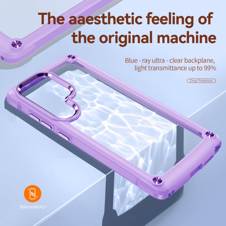 For Samsung Galaxy S25 Ultra 5G TPU + PC Lens Protection Phone Case(Purple) by buy2fix
