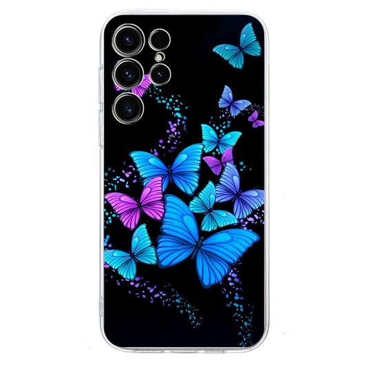For Samsung Galaxy S25 Ultra 5G Colorful Painting Pattern TPU Phone Case(Color Butterflies) by buy2fix