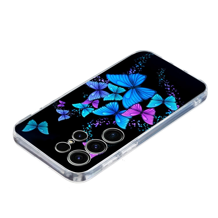 For Samsung Galaxy S25 Ultra 5G Colorful Painting Pattern TPU Phone Case(Color Butterflies) by buy2fix
