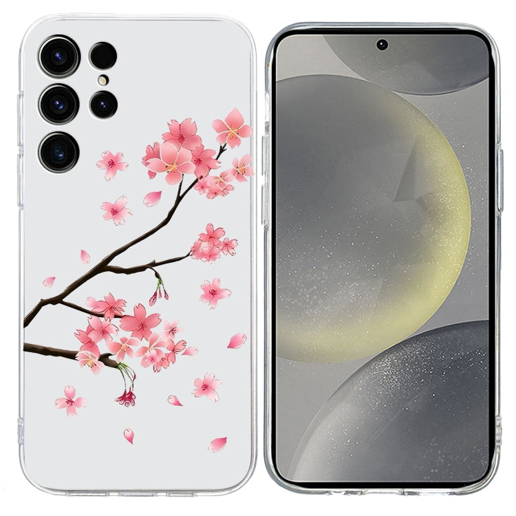 For Samsung Galaxy S25 Ultra 5G Colorful Painting Pattern TPU Phone Case(Plum Blossom) by buy2fix