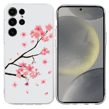 For Samsung Galaxy S25 Ultra 5G Colorful Painting Pattern TPU Phone Case(Plum Blossom) by buy2fix