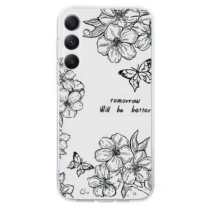 For Samsung Galaxy S25+ 5G Colorful Painting Pattern TPU Phone Case(Butterfly Flower) by buy2fix