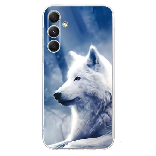 For Samsung Galaxy S25+ 5G Colorful Painting Pattern TPU Phone Case(White Wolf) by buy2fix