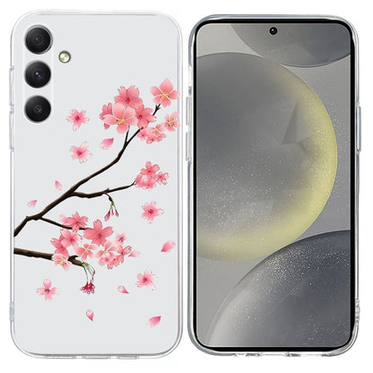 For Samsung Galaxy S25+ 5G Colorful Painting Pattern TPU Phone Case(Plum Blossom) by buy2fix