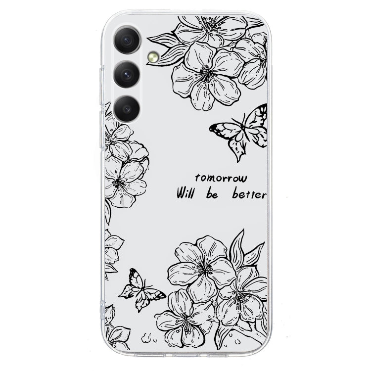 For Samsung Galaxy S25 5G Colorful Painting Pattern TPU Phone Case(Butterfly Flower) by buy2fix