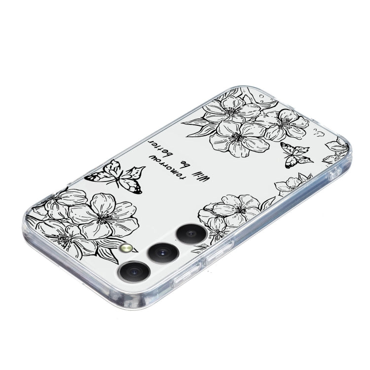 For Samsung Galaxy S25 5G Colorful Painting Pattern TPU Phone Case(Butterfly Flower) by buy2fix