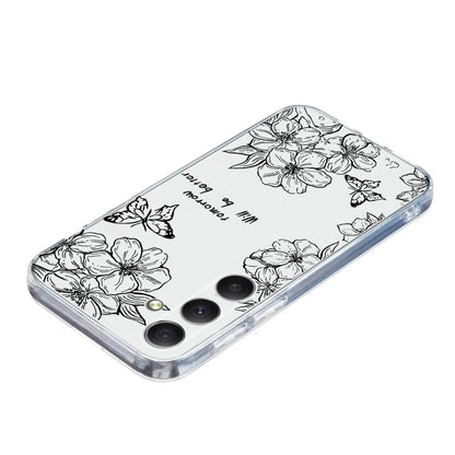 For Samsung Galaxy S25 5G Colorful Painting Pattern TPU Phone Case(Butterfly Flower) by buy2fix