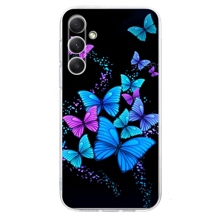 For Samsung Galaxy S25 5G Colorful Painting Pattern TPU Phone Case(Color Butterflies) by buy2fix