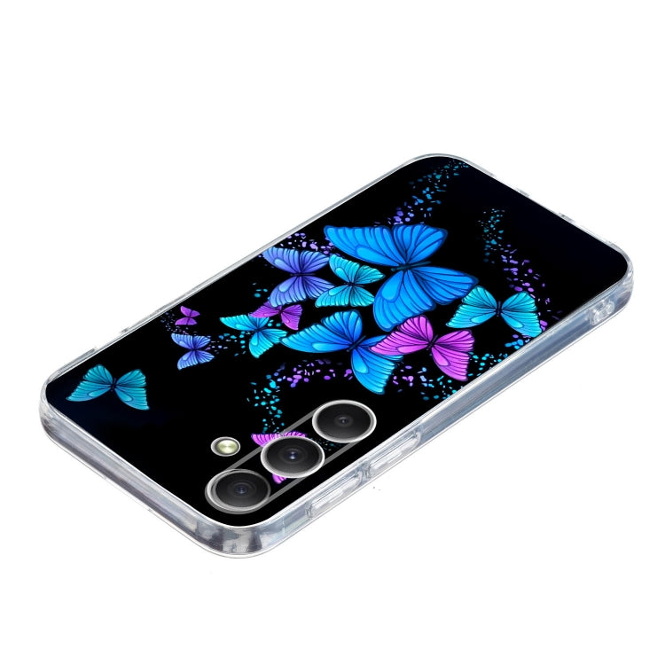 For Samsung Galaxy S25 5G Colorful Painting Pattern TPU Phone Case(Color Butterflies) by buy2fix