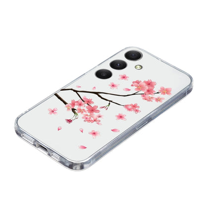 For Samsung Galaxy S25 5G Colorful Painting Pattern TPU Phone Case(Plum Blossom) by buy2fix