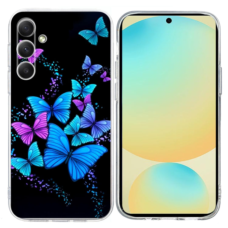For Samsung Galaxy S25 FE 5G Colorful Painting Pattern TPU Phone Case(Color Butterflies) by buy2fix