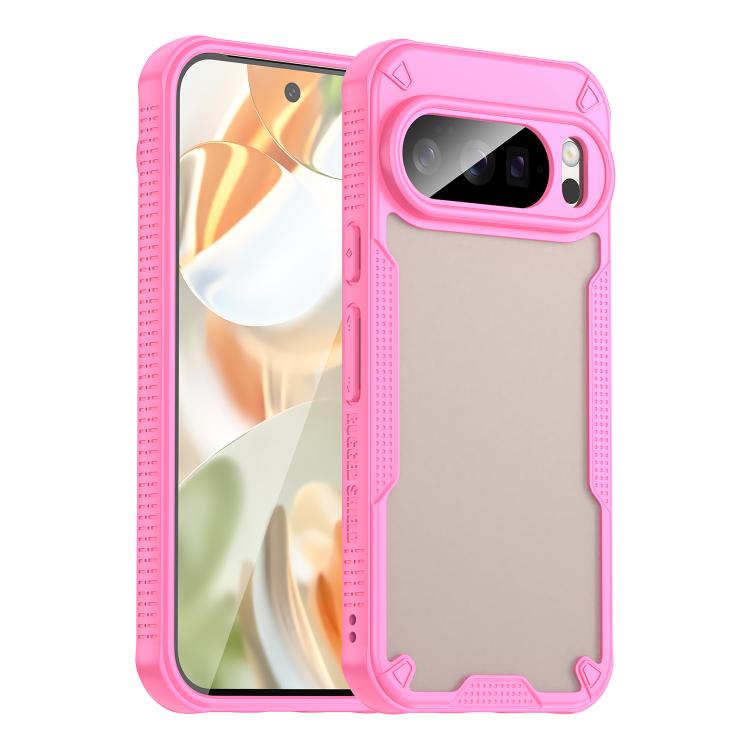 For Google Pixel 10 Pro Armor Glaze PC Hybrid TPU Phone Case(Pink) - Google Cases by buy2fix | Online Shopping UK | buy2fix