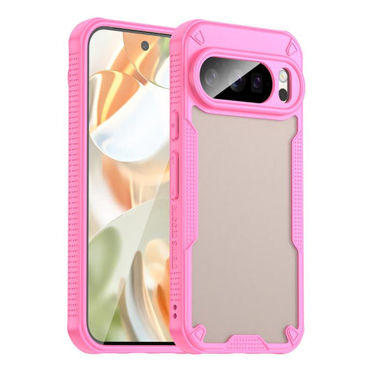 For Google Pixel 10 Pro Armor Glaze PC Hybrid TPU Phone Case(Pink) - Google Cases by buy2fix | Online Shopping UK | buy2fix