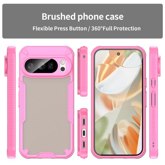 For Google Pixel 10 Pro Armor Glaze PC Hybrid TPU Phone Case(Pink) - Google Cases by buy2fix | Online Shopping UK | buy2fix