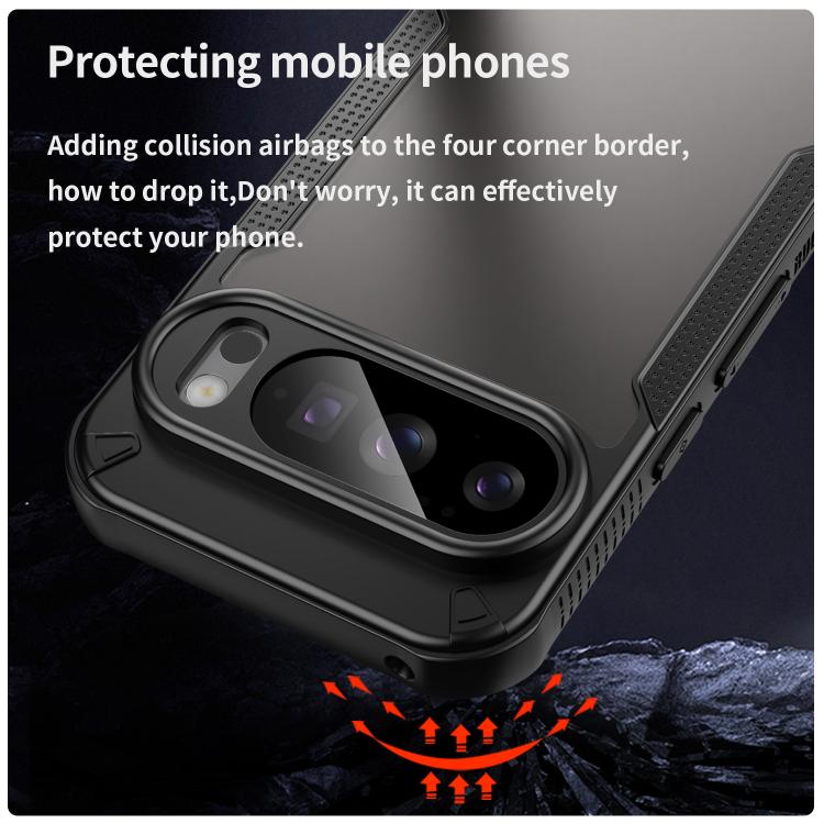 For Google Pixel 10 Pro Armor Glaze PC Hybrid TPU Phone Case(Black) - Google Cases by buy2fix | Online Shopping UK | buy2fix