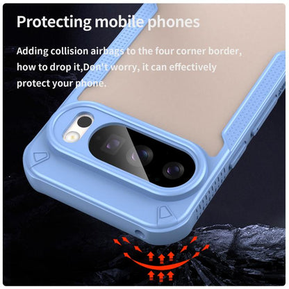For Google Pixel 10 Pro Armor Glaze PC Hybrid TPU Phone Case(Blue) - Google Cases by buy2fix | Online Shopping UK | buy2fix