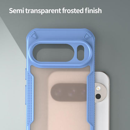 For Google Pixel 10 Pro Armor Glaze PC Hybrid TPU Phone Case(Blue) - Google Cases by buy2fix | Online Shopping UK | buy2fix