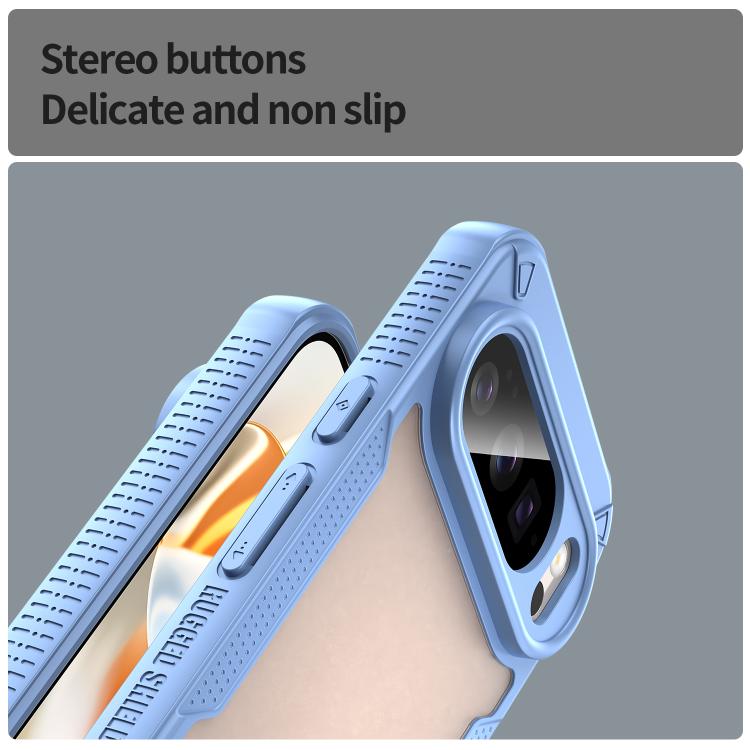 For Google Pixel 10 Pro Armor Glaze PC Hybrid TPU Phone Case(Blue) - Google Cases by buy2fix | Online Shopping UK | buy2fix