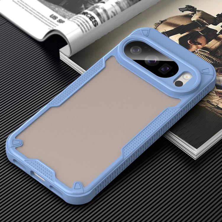 For Google Pixel 10 Pro Armor Glaze PC Hybrid TPU Phone Case(Blue) - Google Cases by buy2fix | Online Shopping UK | buy2fix
