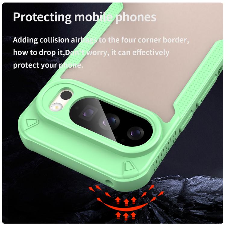 For Google Pixel 10 Pro Armor Glaze PC Hybrid TPU Phone Case(Green) - Google Cases by buy2fix | Online Shopping UK | buy2fix