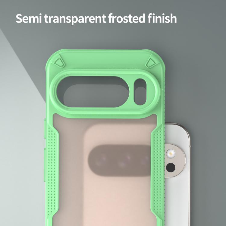 For Google Pixel 10 Pro Armor Glaze PC Hybrid TPU Phone Case(Green) - Google Cases by buy2fix | Online Shopping UK | buy2fix