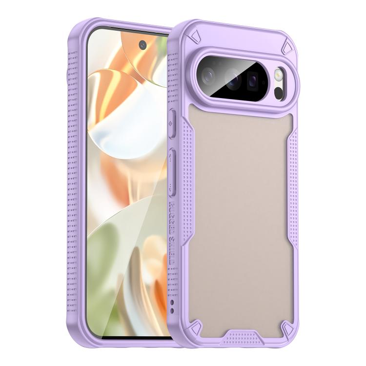 For Google Pixel 10 Pro Armor Glaze PC Hybrid TPU Phone Case(Purple) - Google Cases by buy2fix | Online Shopping UK | buy2fix