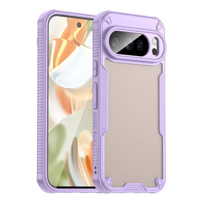 For Google Pixel 10 Pro Armor Glaze PC Hybrid TPU Phone Case(Purple) - Google Cases by buy2fix | Online Shopping UK | buy2fix