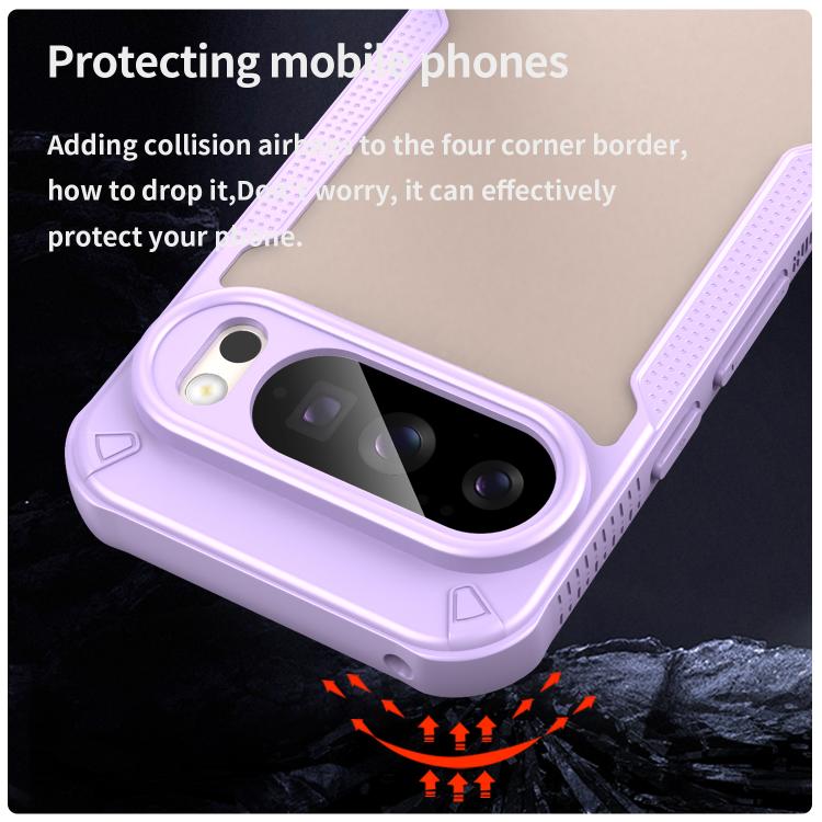 For Google Pixel 10 Pro Armor Glaze PC Hybrid TPU Phone Case(Purple) - Google Cases by buy2fix | Online Shopping UK | buy2fix